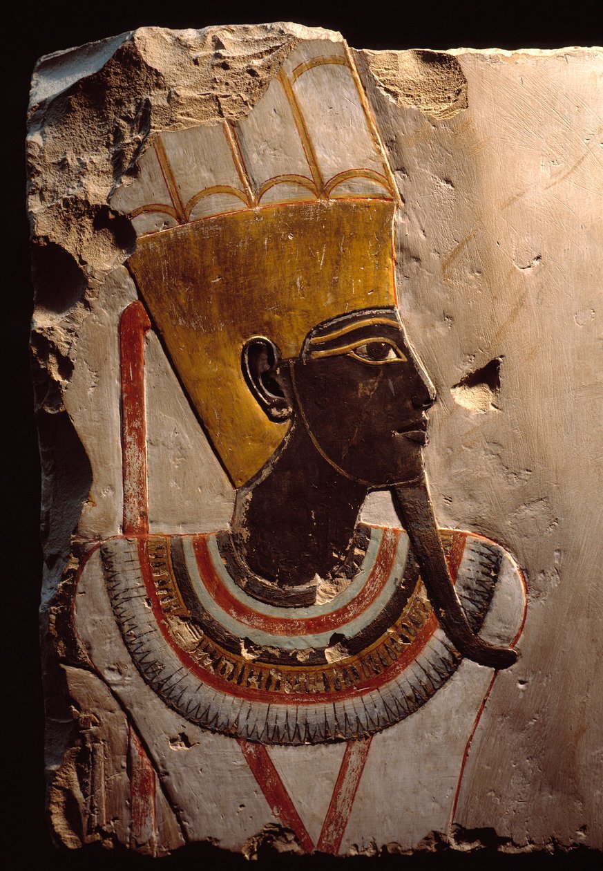 Detail of a Painting Depicting the Fertility God Amon Min by Egyptian Egyptian