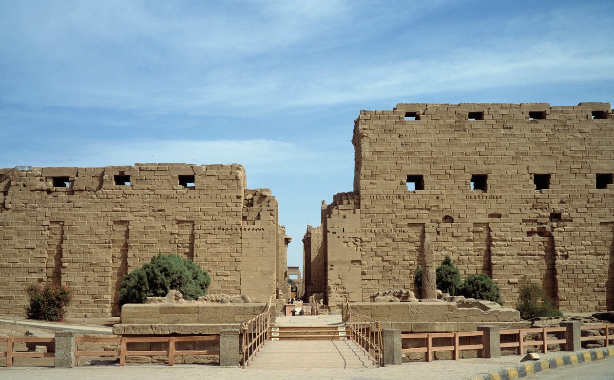 View of the Temple of Karnak, Egypt by Egyptian Egyptian