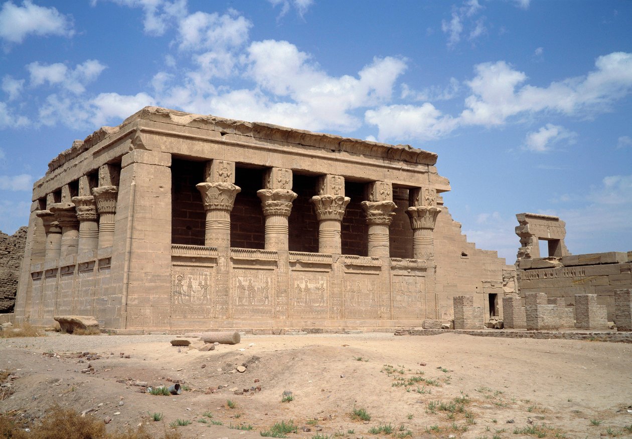 The Temple of Hathor in Denderah, Egypt by Egyptian Ptolemaic Period