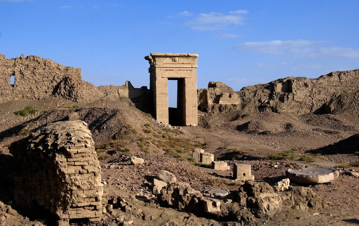 Egyptian Antiquity: View of the Arch of the North Gate, Temple of Hathor, Denderah, Egypt by Egyptian Ptolemaic Period
