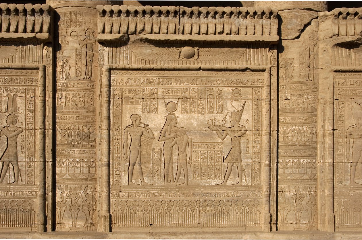 Egyptian antiquity: Roman mammisi commemorating the birth of Ihy, son of Isis. Temple of Hathor, Denderah, Egypt by Egyptian Ptolemaic Period