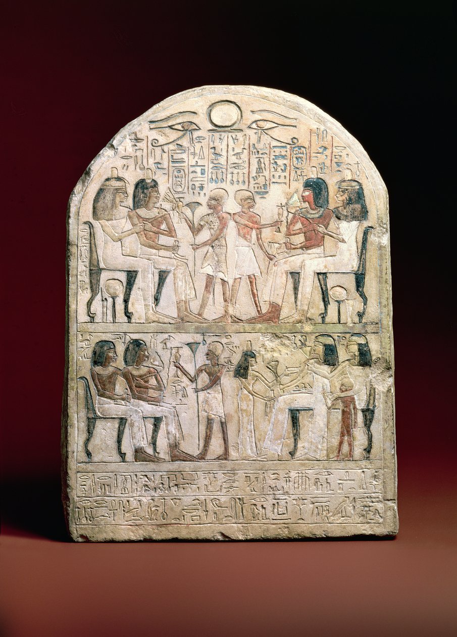 Funerary stela by Egyptian Ptolemaic Period