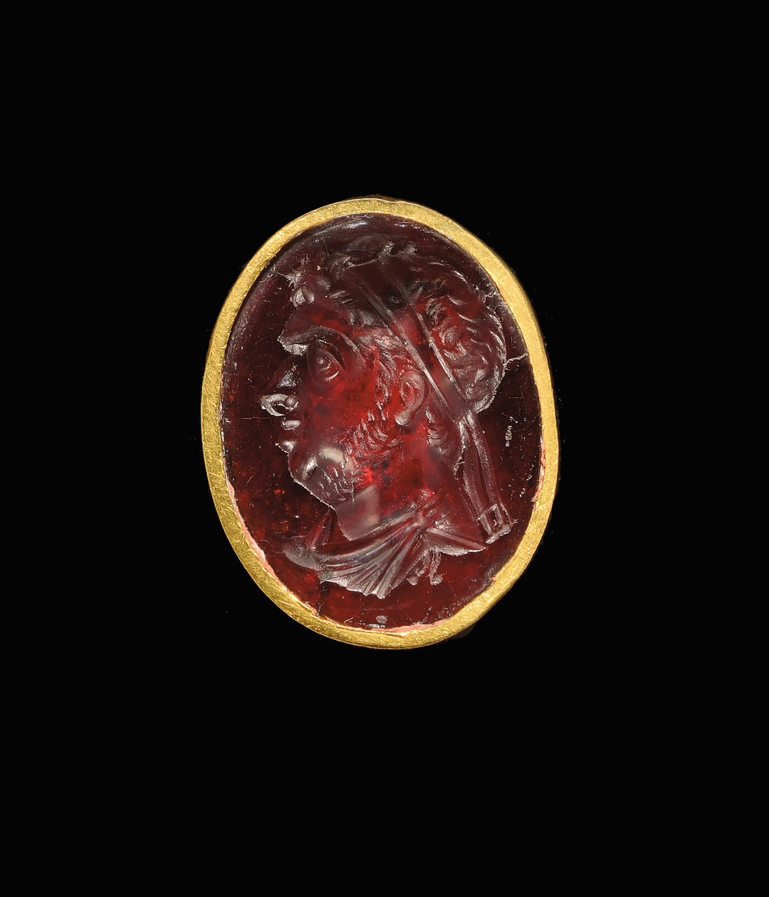 Hellenistic intaglio ring with royal portrait of a Ptolemaic ruler, probably Ptolemy IX, Soter II, late 2nd - early 1st century BC by Egyptian Ptolemaic Period