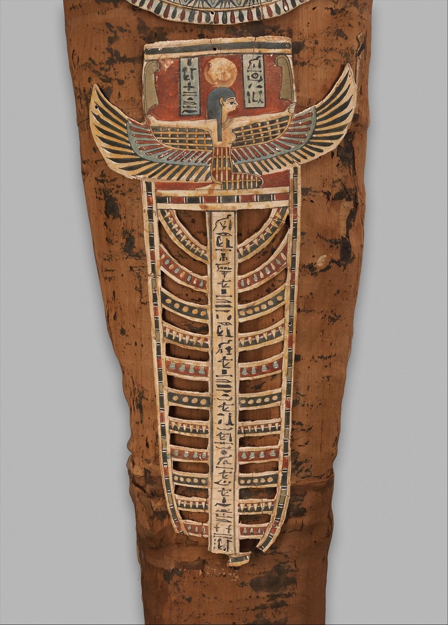 Mummy of Nesmin (detail) by Egyptian Ptolemaic Period