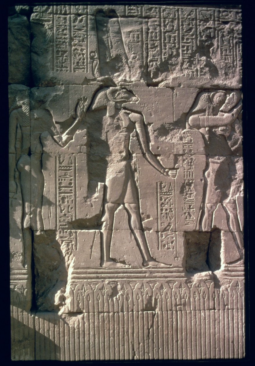 Relief depicting Khnum, from the screen wall of the Temple of Khnum by Egyptian Ptolemaic Period