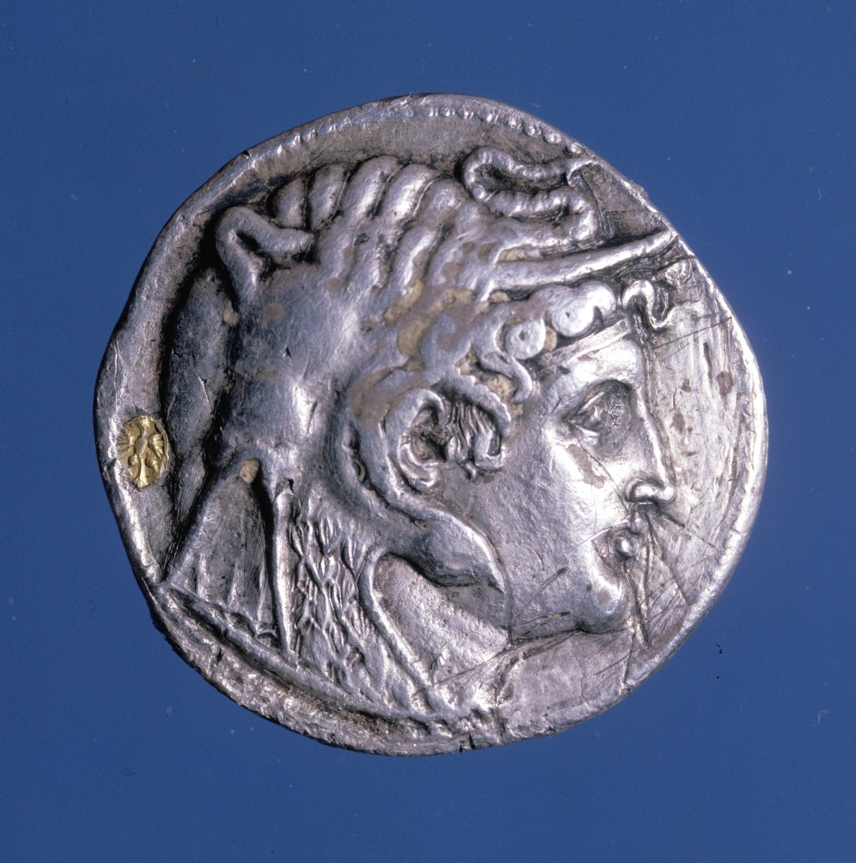 Silver coin with the effigy of Ptolemy I Soter (367 BC - 283 BC), King of Egypt by Egyptian Ptolemaic Period
