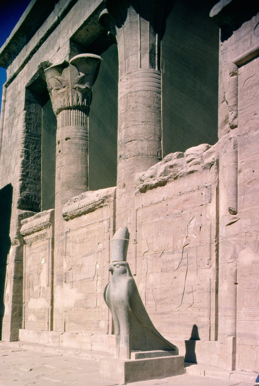 View of the sandstone facade of the Temple of Horus by Egyptian Ptolemaic Period