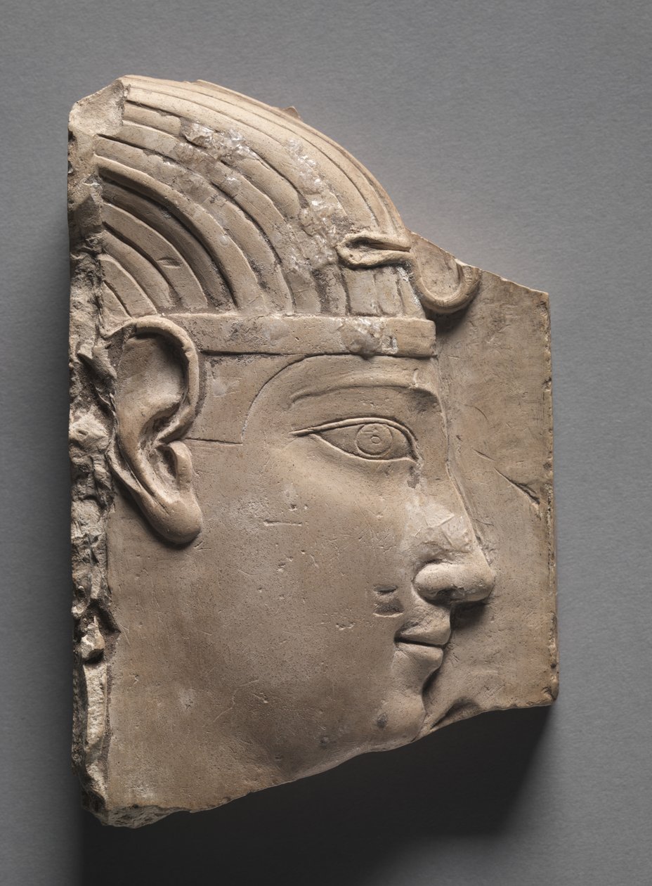 Votive Relief of a King, Greco-Roman Period, 305-246 BC by Egyptian Ptolemaic Period