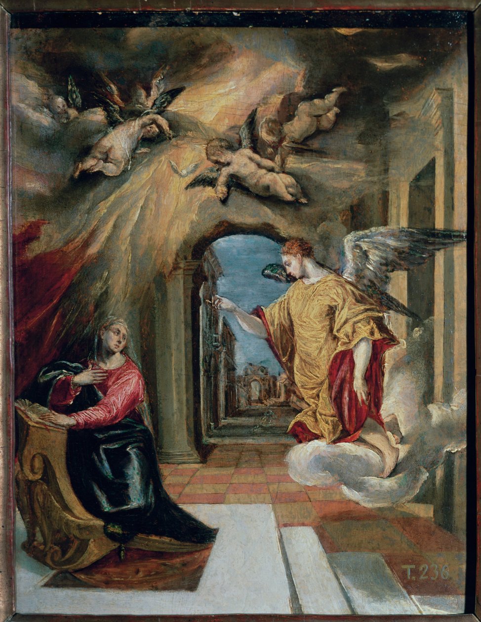 The Annunciation by El (1541-1614) Greco