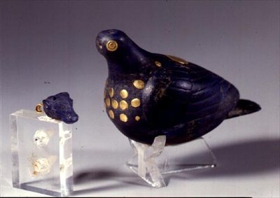 Votive Dove and Pendant in the Form of a Bull