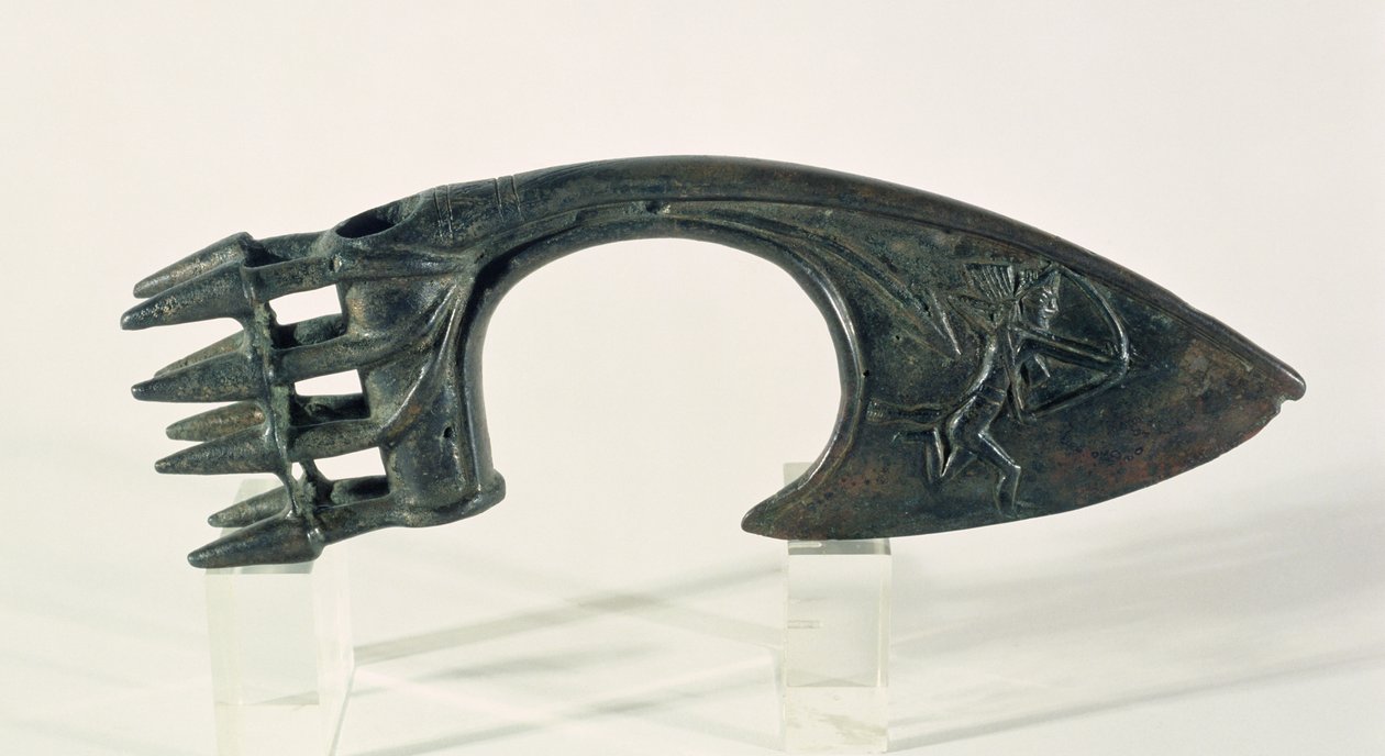 Axe blade depicting an archer, possibly from Lorestan, Iran, late 2nd or early 1st millennium BC by Elamite