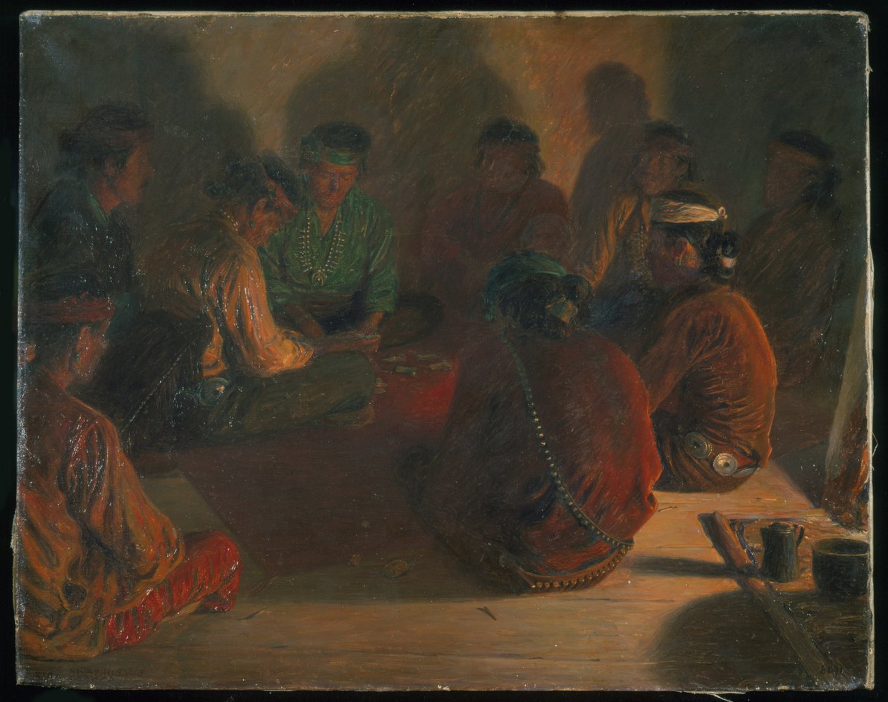 Navajo Card Players by Elbridge Ayer Burbank
