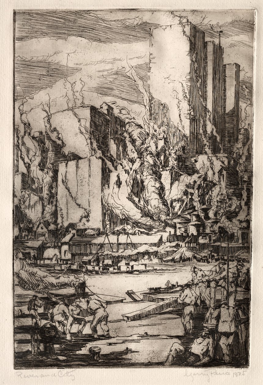 River and City by Elbridge Gerry Peirce