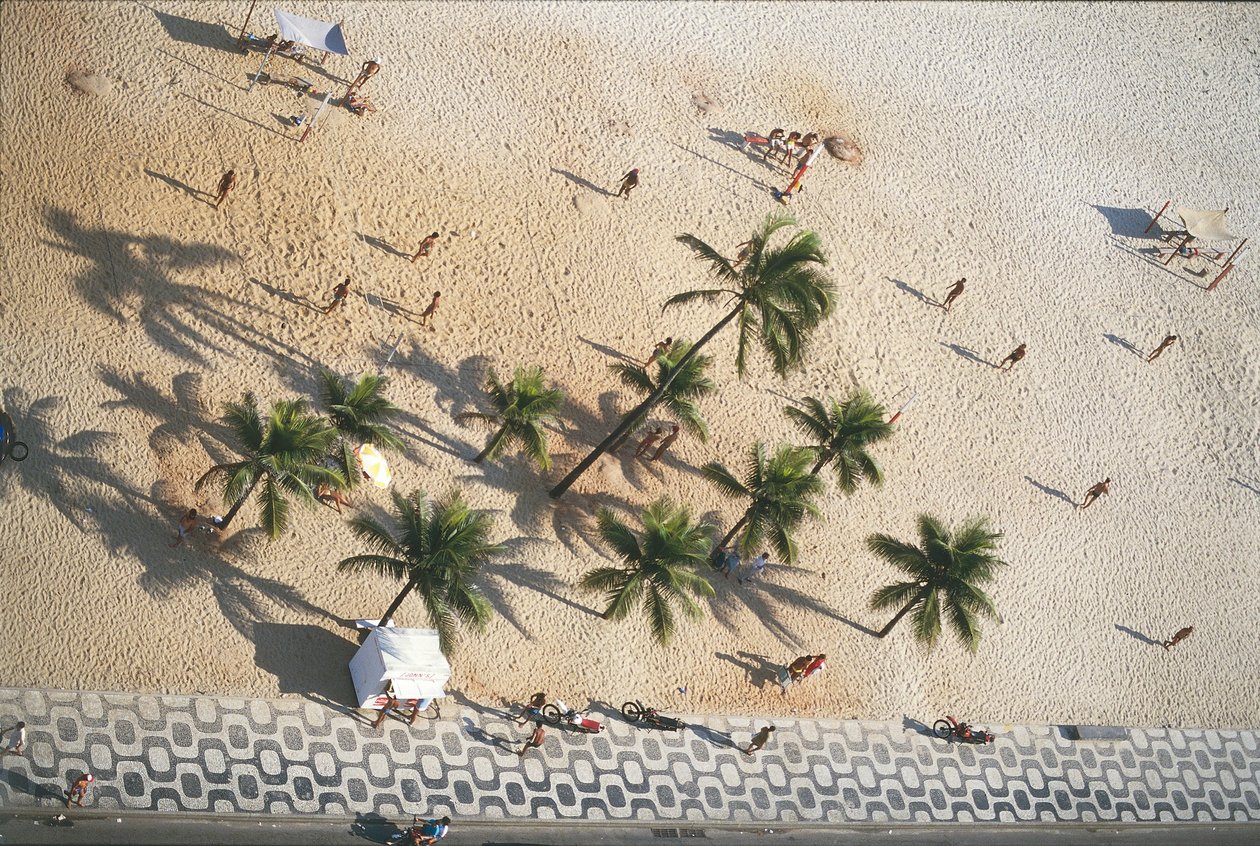 Brazil, Rio de Janeiro, Ipanema Beach, aerial view by Nicolas d