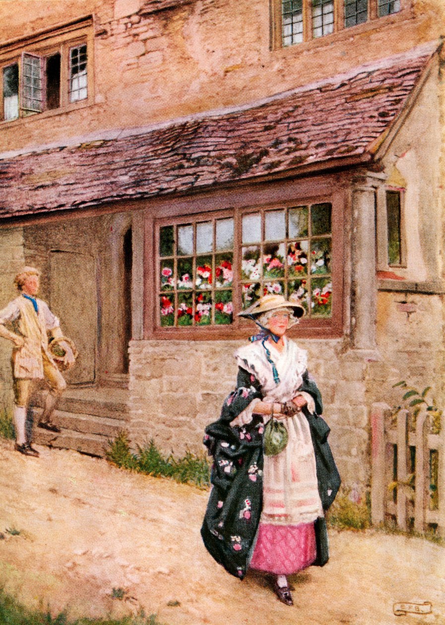 Illustration for the poem O Saw Ye Bonnie Lesley by Burns, from the book 