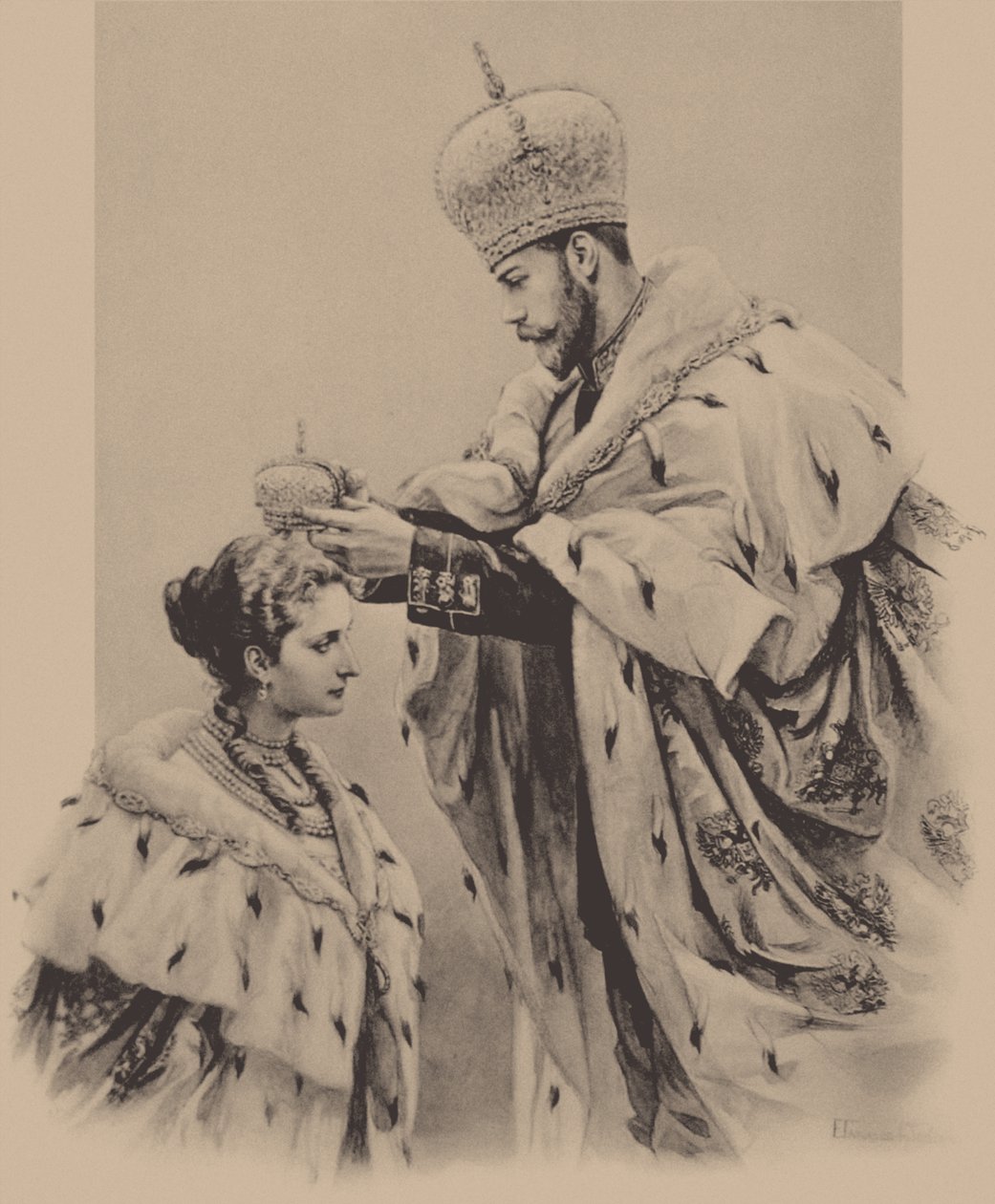 The Coronation of Empress Alexandra Fyodorovna, 1899 by Elena Petrovna Samokish Sudkovskaya