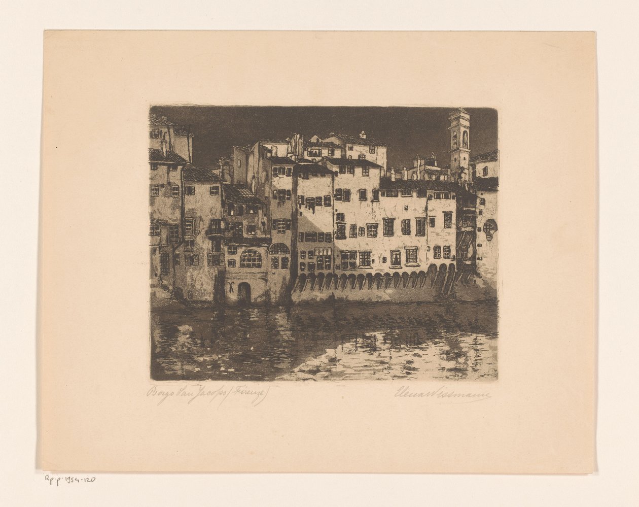 Borgo San Jacopo (Florence) by Elena Wissmann (signed by artist)