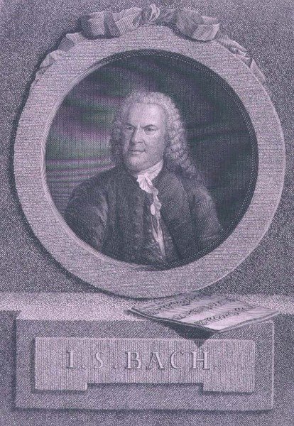 Johann Sebastian Bach (1685-1750), German composer, engraved by S.G. Kutner by Elias Gottleib (after) Haussmann