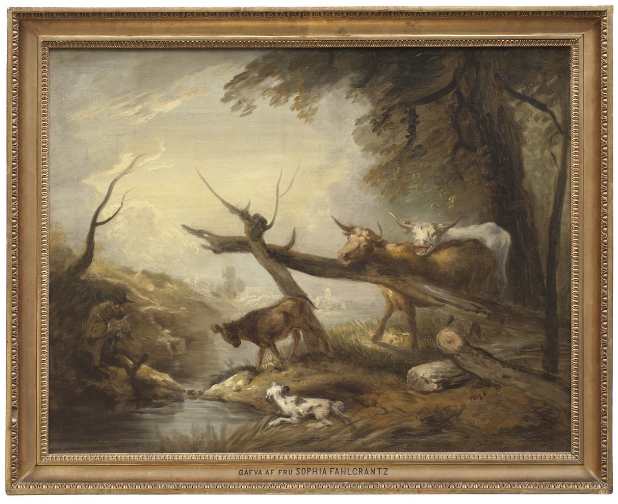 Cattle by a Stream by Elias Martin
