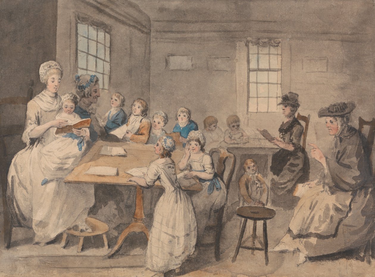 Reading Lesson at a Dame School by Elias Martin