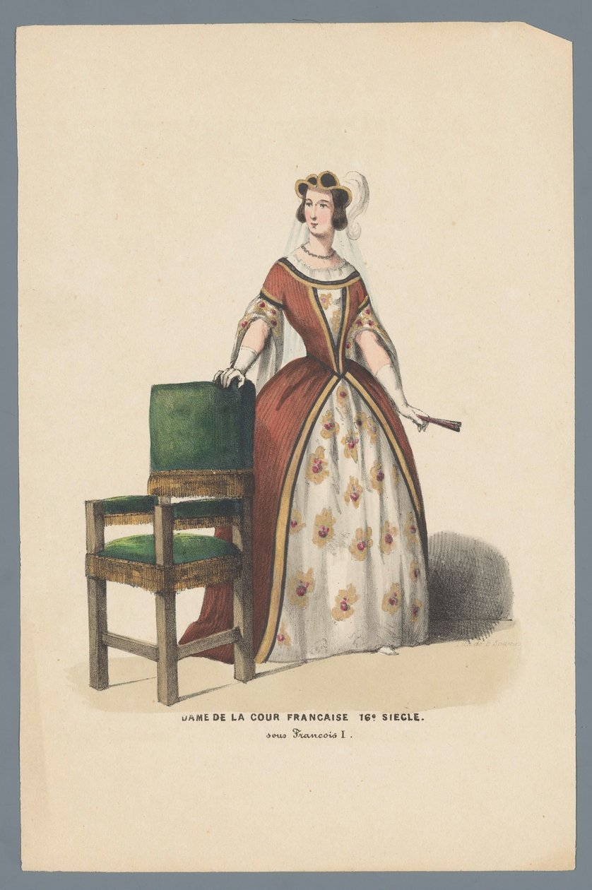 Lady of the French Court 16th Century. under Francis I by Elias Spanier