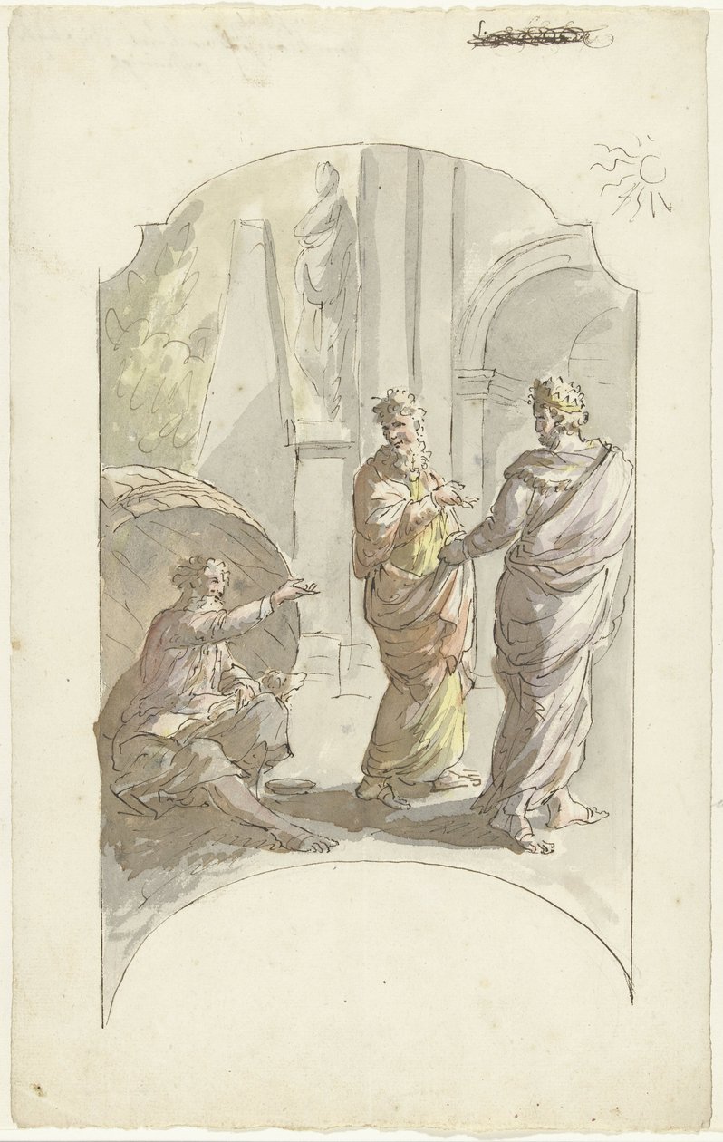 Diogenes Asking Alexander Not to Stand in His Light by Elias van Nijmegen