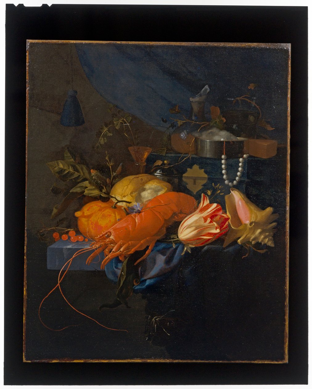 Still Life with a Lobster by Elias van den Broeck