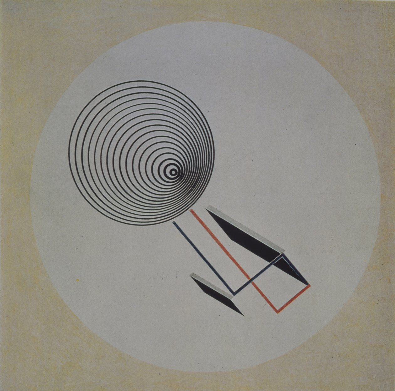 Proun 93. Floating Spiral by Eliezer Markowich Lissitzky