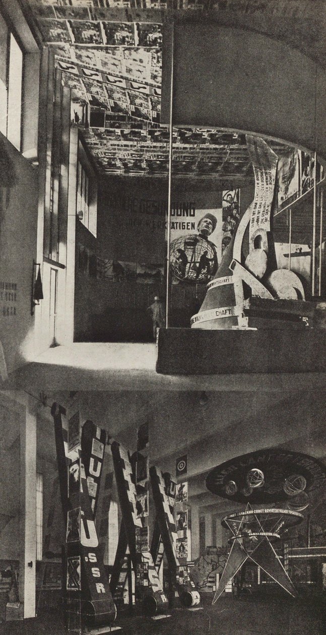 Soviet pavilion at the International Press Exhibition, Cologne by Eliezer Markowich Lissitzky