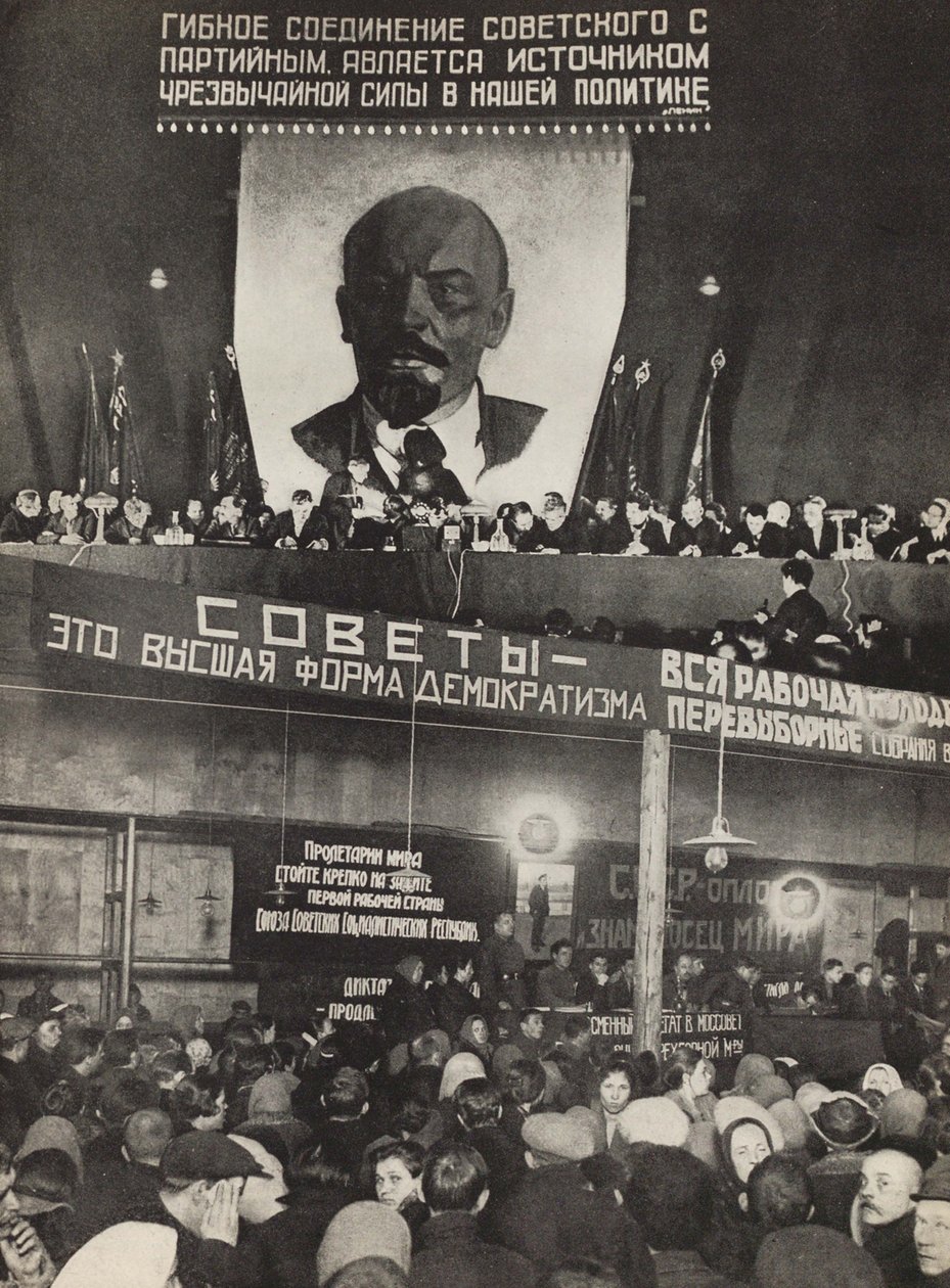 Soviets - The Highest Form of Democracy. Illustration from USSR Builds Socialism by Eliezer Markowich Lissitzky