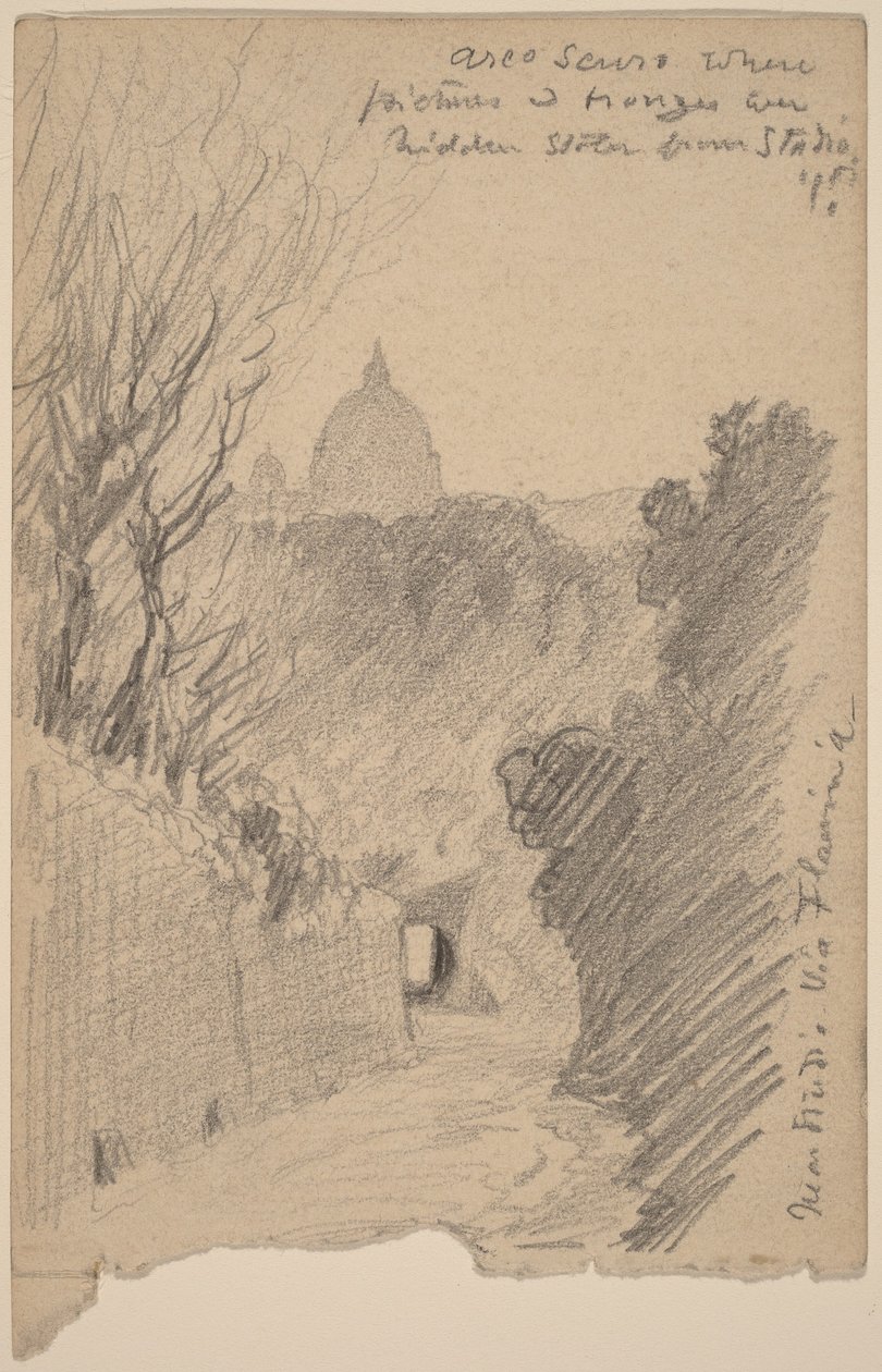 Arco Oscuro - Over the Via Flaminia by Elihu Vedder
