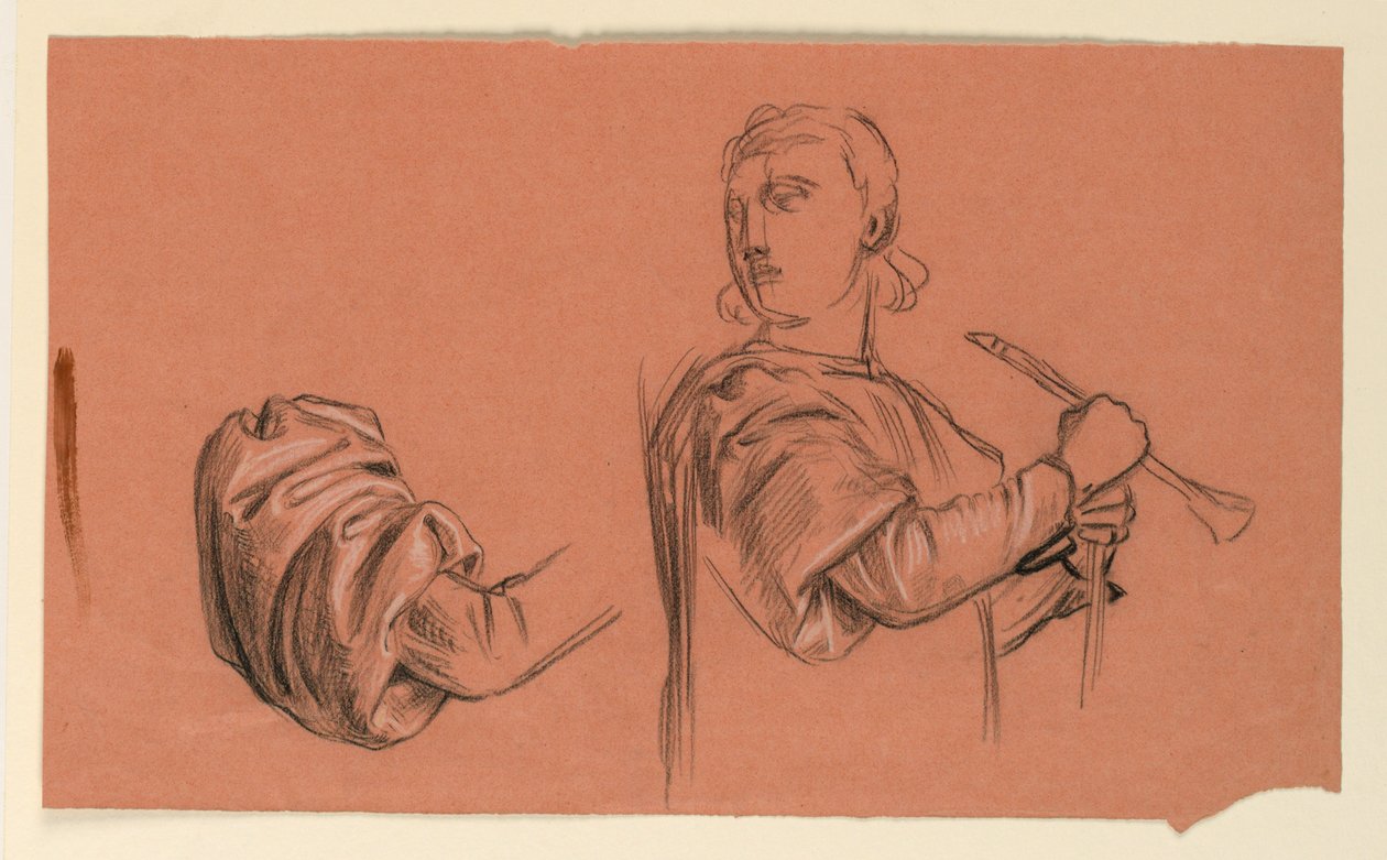 Figure Study (Detail), ca. 1885 by Elihu Vedder