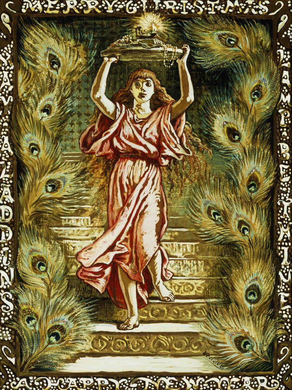 Prang design for Christmas by Elihu Vedder