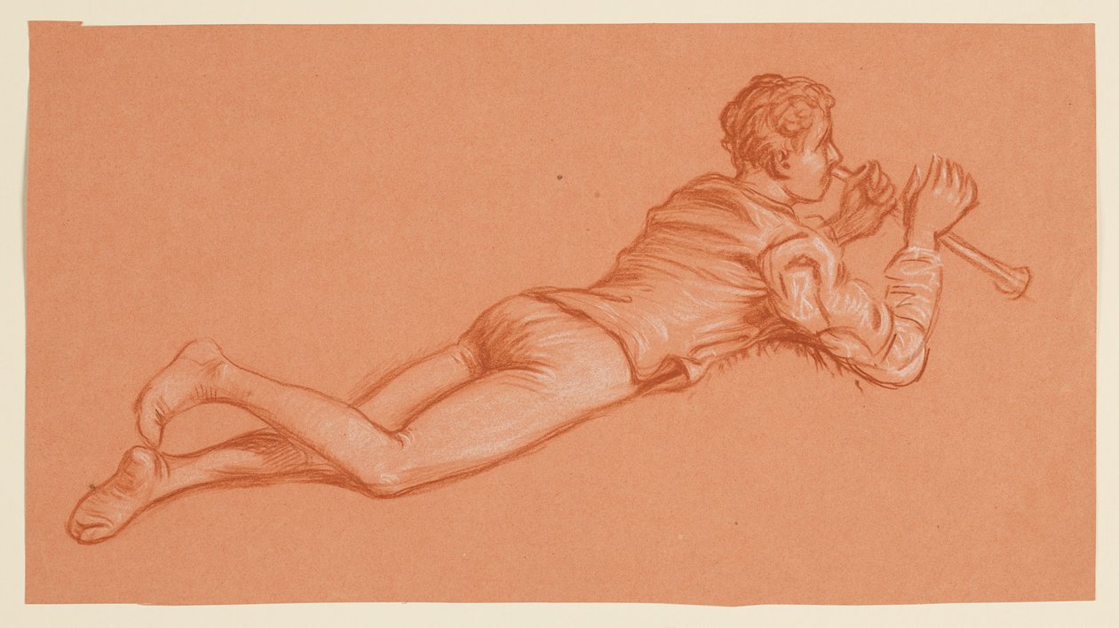 Study of a Male Costumed Figure by Elihu Vedder