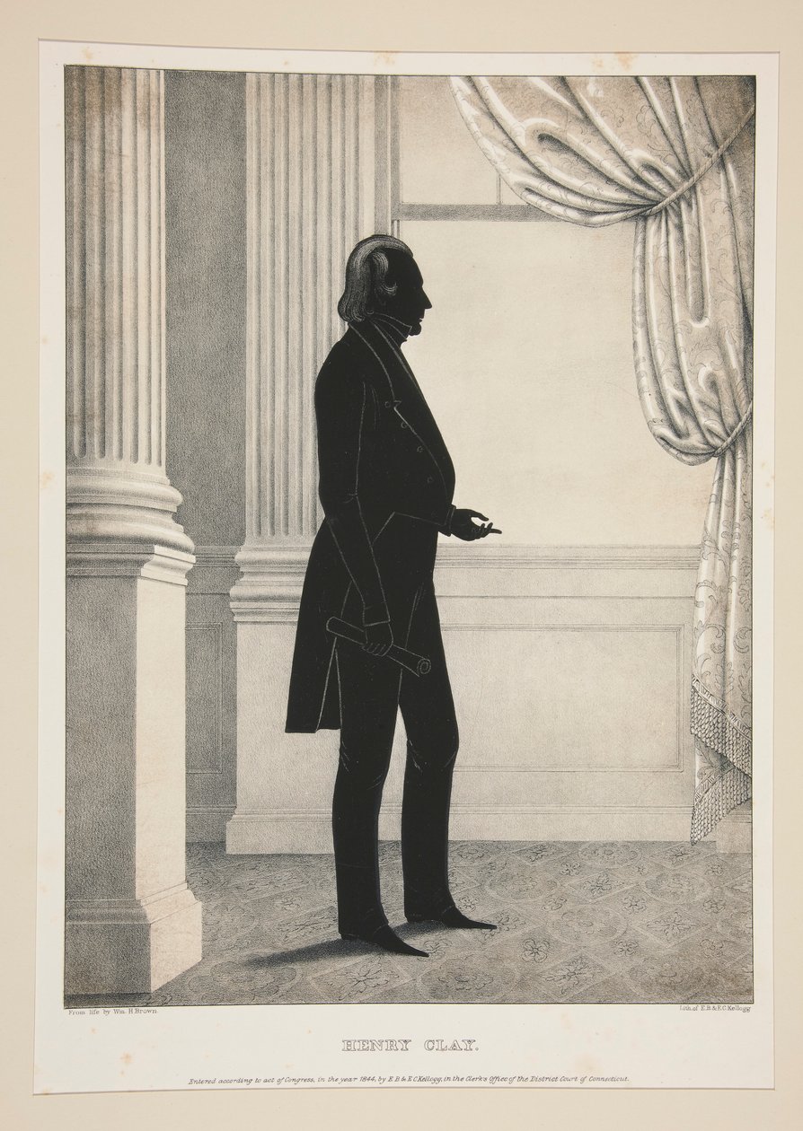 Henry Clay, from a set of 27 portraits by Elijah C. Kellogg