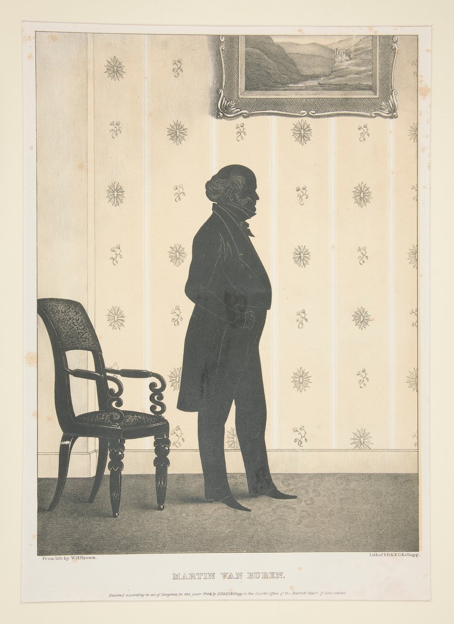 Martin Van Buren, from a Set of 27 Portraits by Elijah C. Kellogg