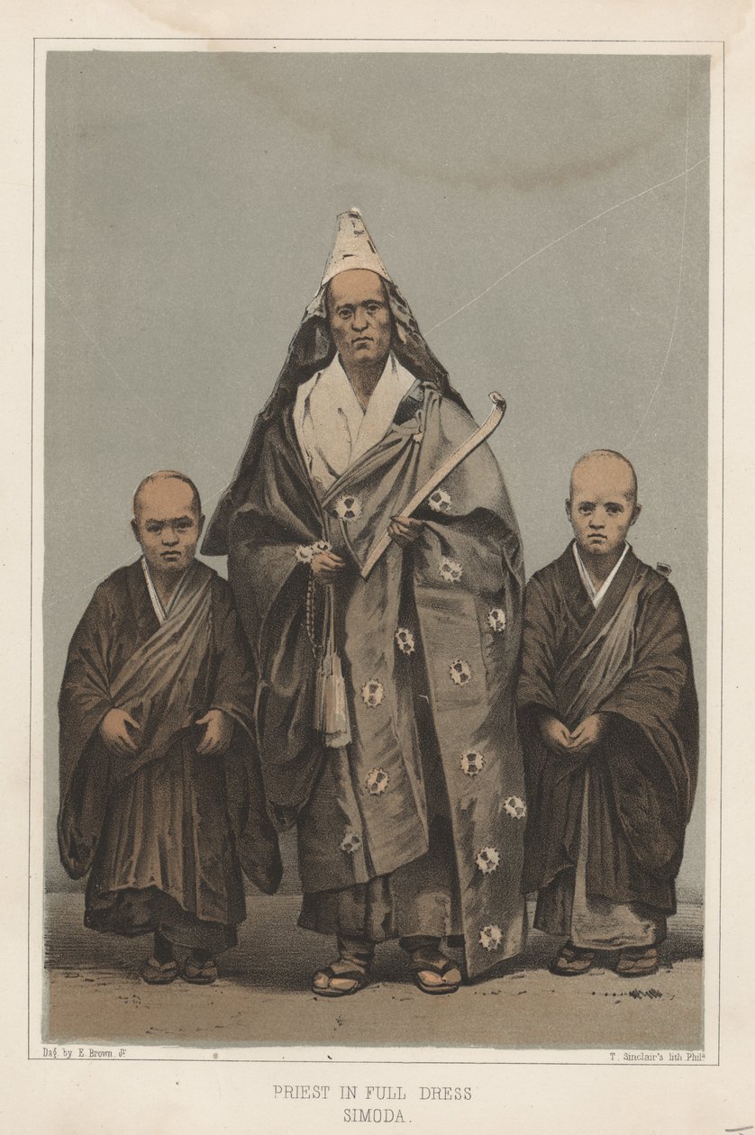 Priest in Full Dress, Simoda, 1855 by Eliphalet Brown