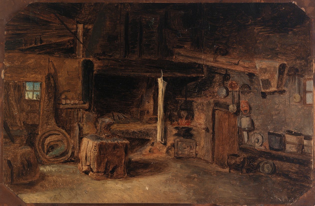 Interior of a Smithy by Eliphalet Fraser Andrews