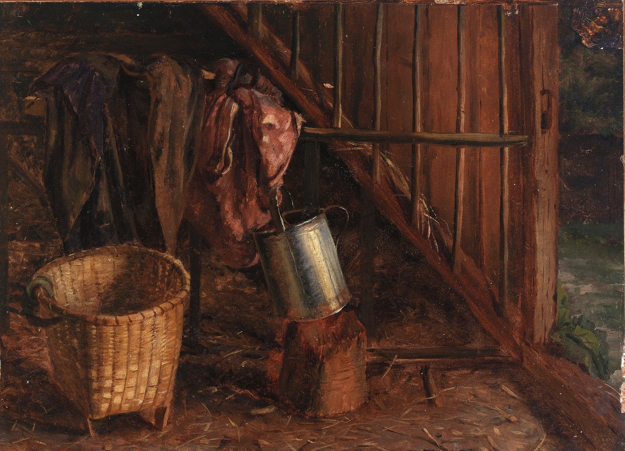 Interior of a Stable by Eliphalet Fraser Andrews