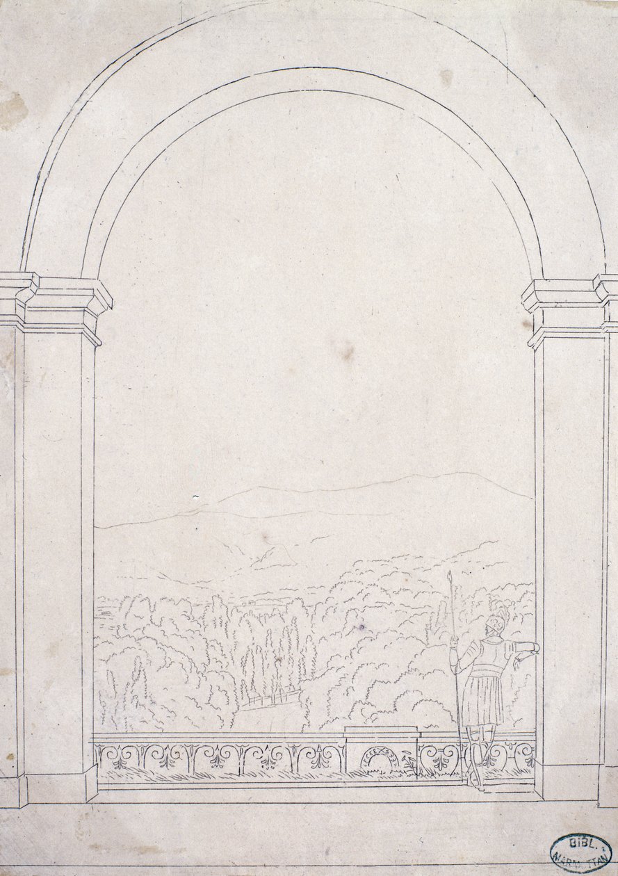 Arch at the Villa at Poggio a Caiano, 1813 by Elisa Bonaparte