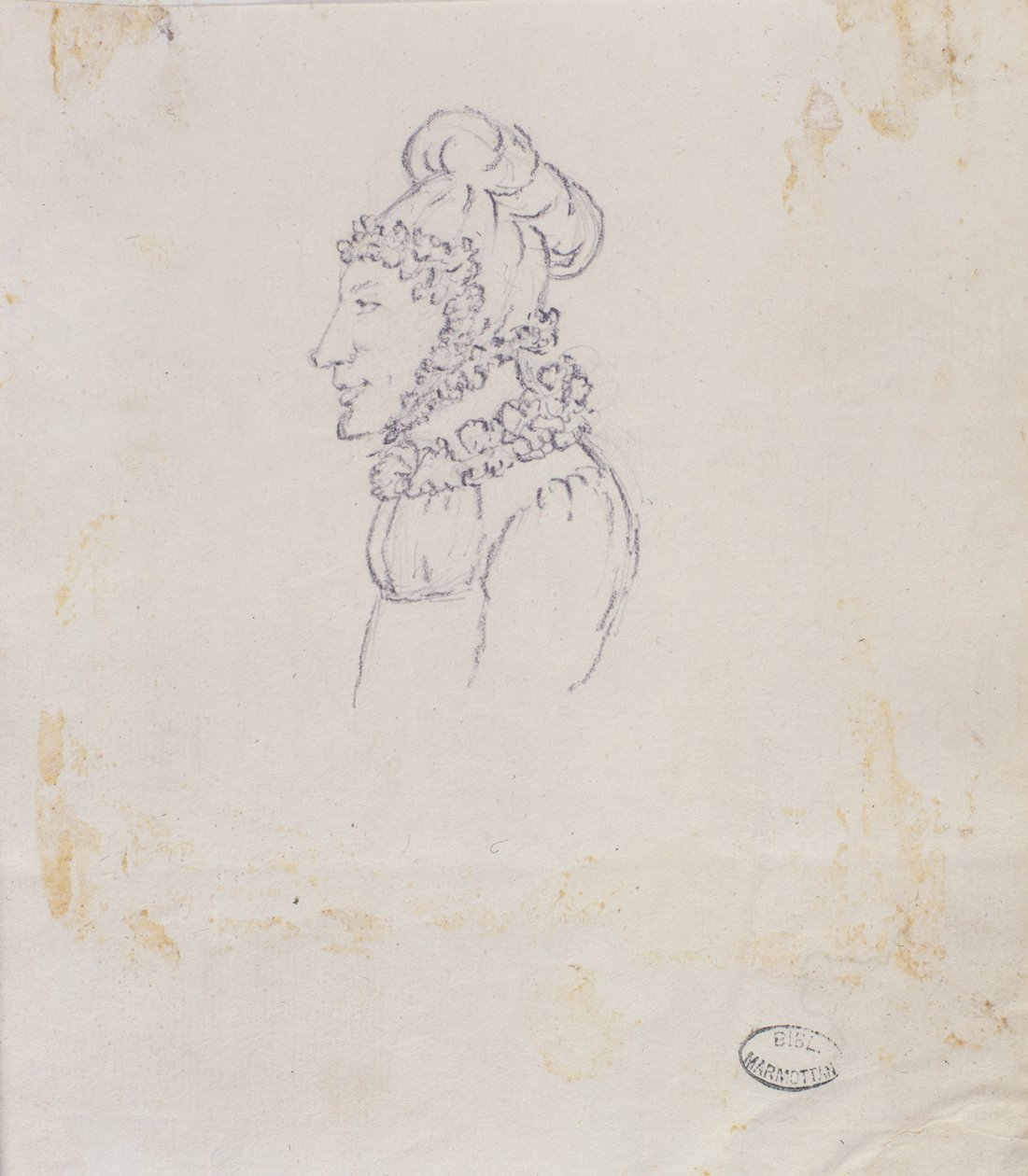 Drawing of a woman by Elisa Bonaparte