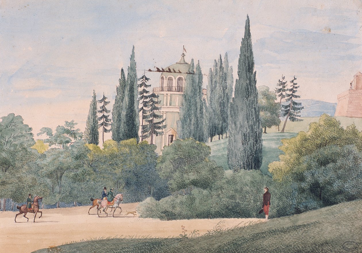 Horsemen in an Italian Landscape by Elisa Bonaparte
