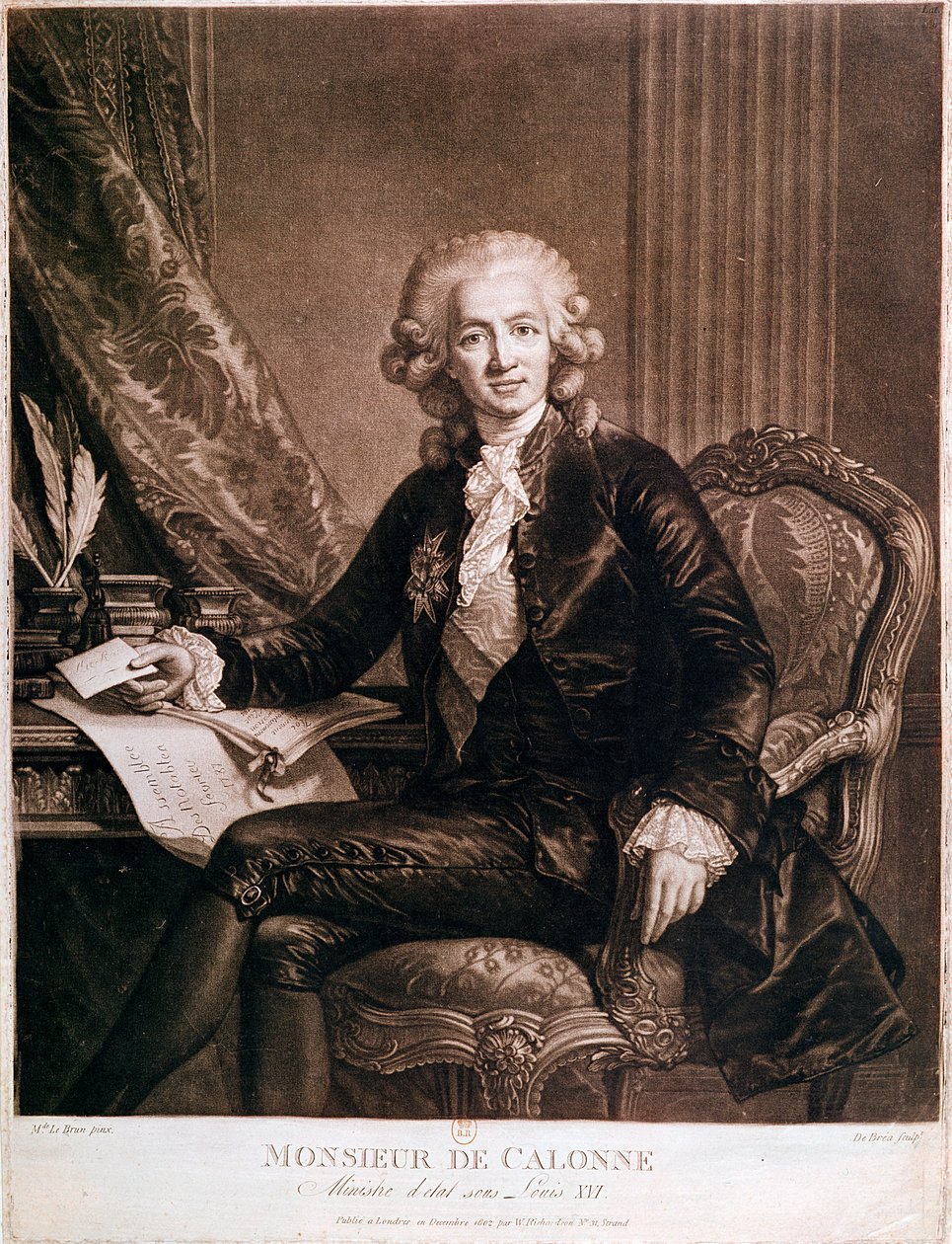 Charles Alexandre de Calonne, General Controller of the Finances of Louis XVI by Elisabeth Louise Vigee Lebrun