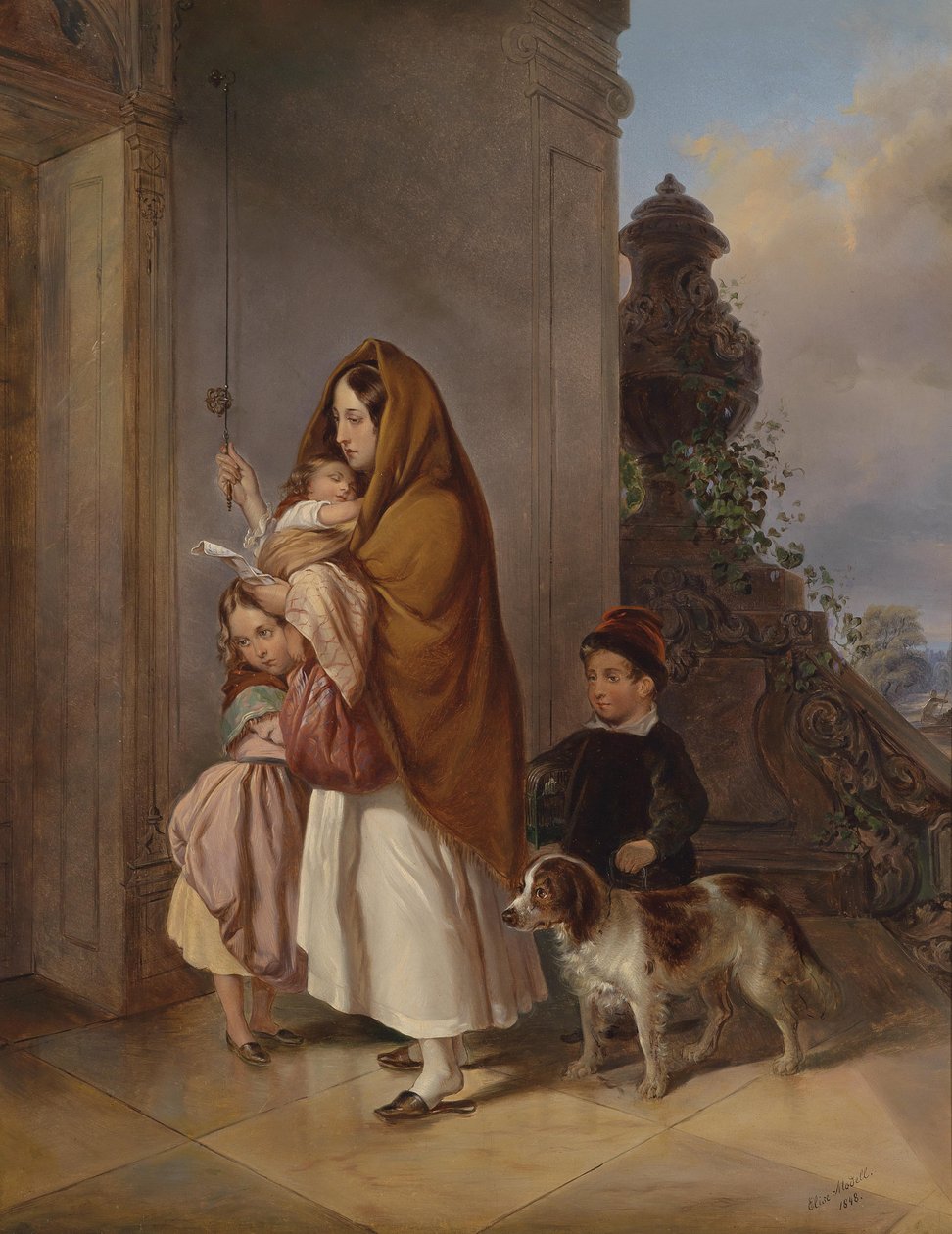 Mother with Her Children in Distress by Elisabeth Modell