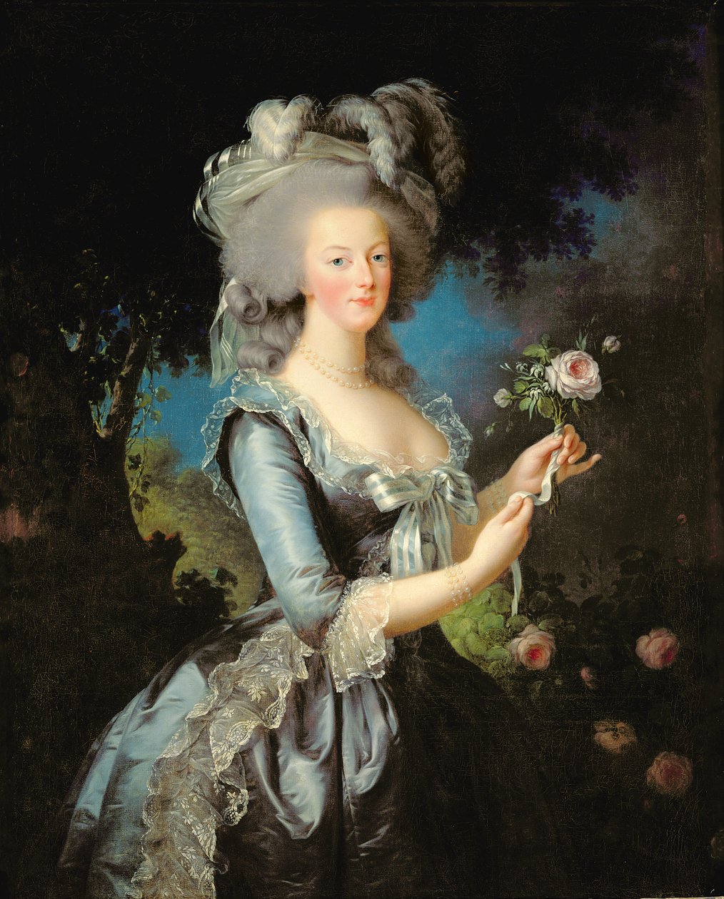 Marie Antoinette with a Rose by Elisabeth Louise Vigee Lebrun