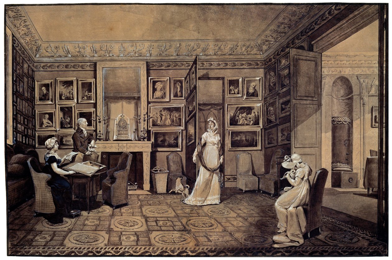 Drawing Room in the Baryatinsky House in Altona, 1807 by Elisabeth Louise Vigee Lebrun