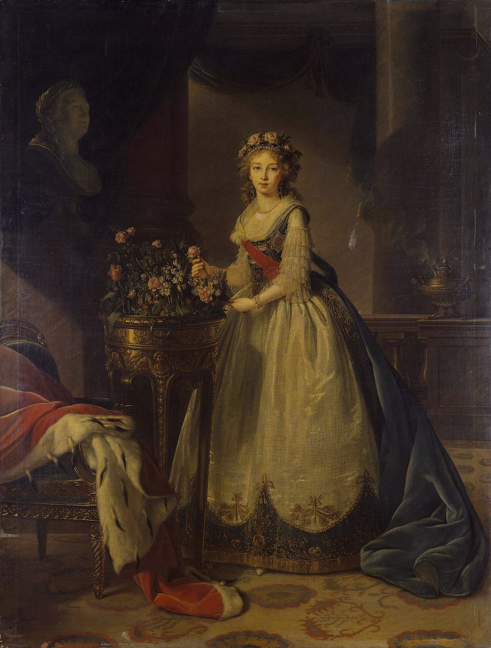 Portrait of Empress Elizabeth Alexeievna, Princess Louise of Baden, 1795 by Elisabeth Louise Vigee Lebrun