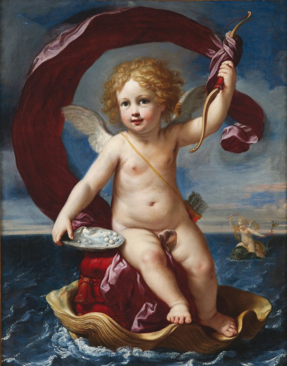Cupid triumphant at sea Amorino Medici, 1661 by Elisabetta Sirani