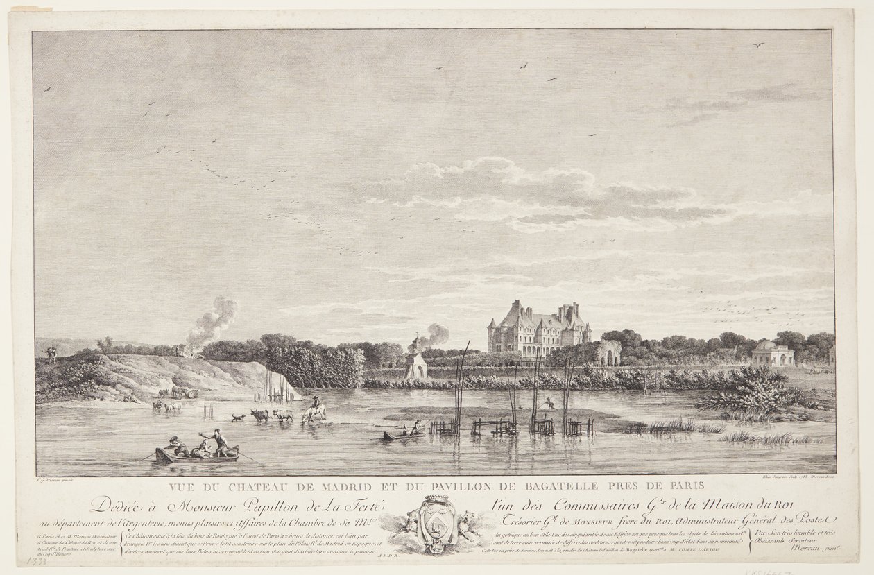 View of Château de Madrid and Pavillon de Bagatelle by Elise Saugrain