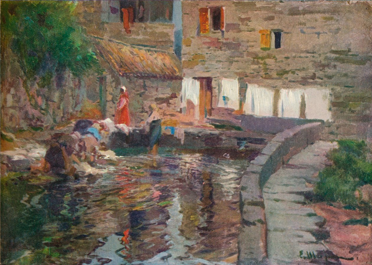 Washerwomen, Pontevedra by Eliseo Meifren y Roig